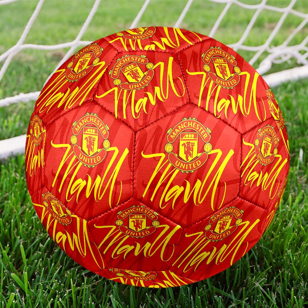 Man Utd footballSoccer Ball Colorful All Ages Machine Stitched PVC Competition Ready Durable High-Bounce