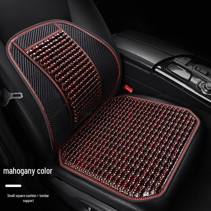 Breathable Wooden Bead Car Seat Cushion - Universal, Cool, Ventilated Mat for All Seasons