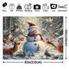 1Pcs Merry Christmas Snowman Wildlife Decoration Background Winter Backdrop For Photo Studio Photo Booth Party