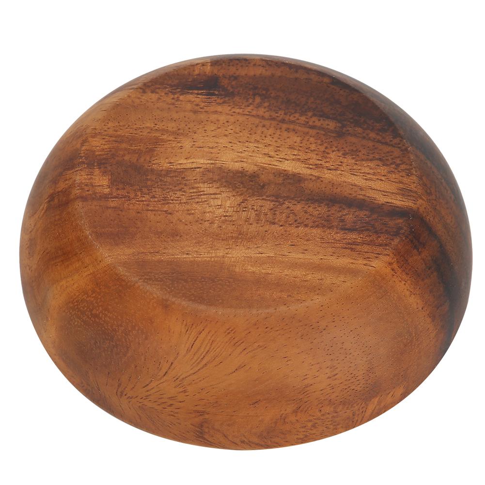 Trä Snacksfat Frukt Mat Sallad Soppskål för Hem Kaffebutik Användning12x3.5cm
