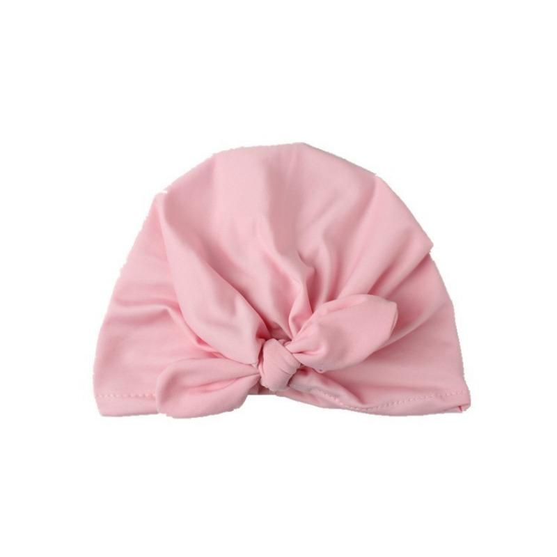 New children's pullover hat, cute rabbit ear baby knotted hat, thin breathable baby fetal hat