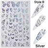 Holographic 3D Butterfly Nail Art Stickers Multi-Purpose Adhesive Sliders for Colorful DIY Nail Designs