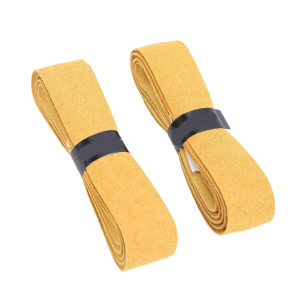 2PCS Leather Tennis Racket Grip Tape Anti Slip Fishing Rod Handle Sweatband Ergonomic Rod Handle Cover