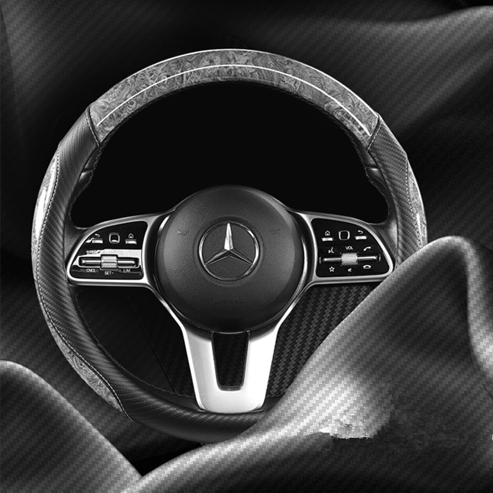 TATACLEA Wood Grain Steering Wheel Wood Grain for Kei Microfiber Excellent Coffee B Cover, Style, Cars, Leather, Non-Slip, Stylish, Breathable,
