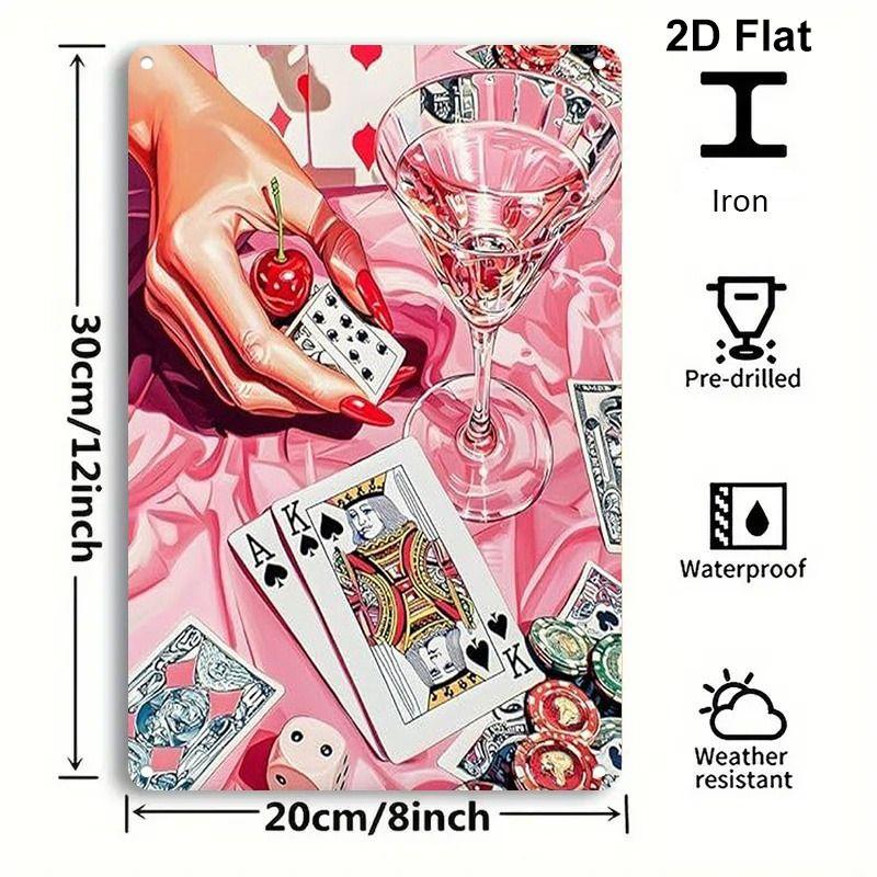 Playing Cards Poster Metal Sign 20x30cm Wall Art