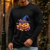 T-shirt Pull Longues Manches Col Rond Décontracté pour Homme pour Fête et Vacances d'Halloween