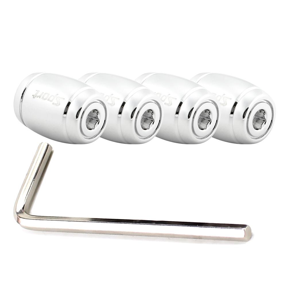 AQTQAQ 1 Set Car Styling Zinc Alloy Anti-theft Sport SKDS6 Car Tire Valve Caps Wheel Tires Tire Stem Air Cap Airtight Covers