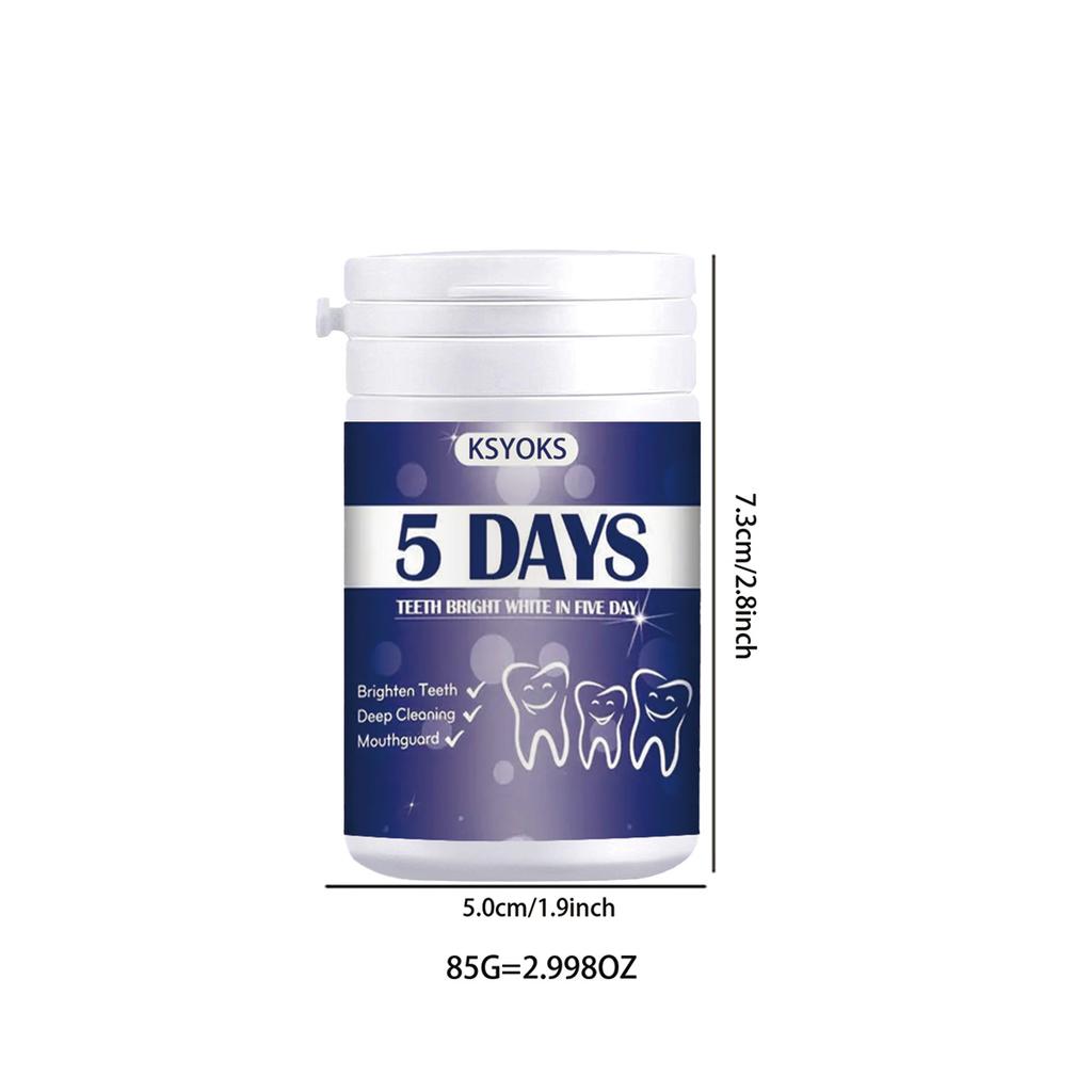 Whitening teeth within five days helps with oral care and fresh breath