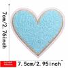 Fluffy Soft Embroidery Heart Iron On Patches Multi Color Towel for DIY Apparel Jeans Bag Repair Handmade Decoration