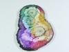 124Cts. Dyed Solar Druzy Agate Multi Colour Fancy Cabochon Loose Gemstone ET-34