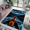 Snow Mountain Fox Carpet for Living Room Bedroom Bathroom Mat Creative Doormat Sofa Table Home Decor Area Rug Luxury Gift