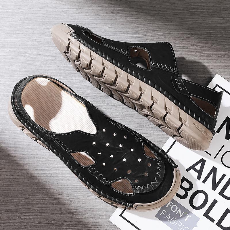 Fashion New Summer Outdoor Sandals for Men Luxury Brand Beach Shoes Anti-Slip Man Hiking Sandals Hollow Out Shoes Quick Dry Mens Sandaly