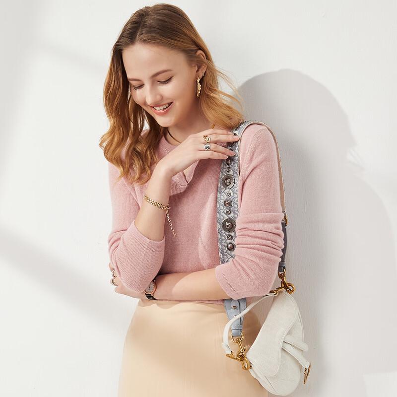 PALUOPO Women's Pure Color Cashmere Pullover Sweater