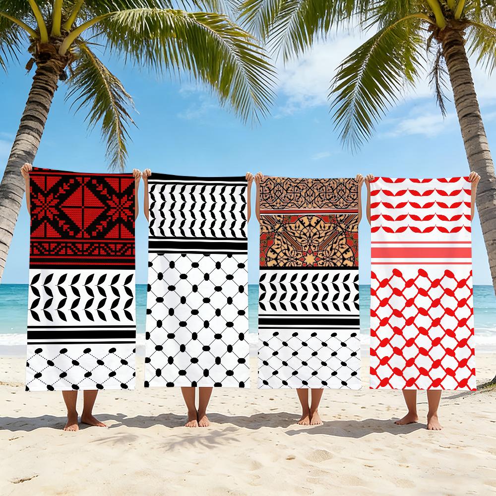 Fashion Hattah Keffiyeh Kufiya Towel For Swim Yoga Gym Quick Drying Soft and skin-friendly Beach Towels All-Season