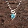 Blue Copper Turquoise Stone Sterling Silver Friendship Day Handcrafted Pendant PP-56-43