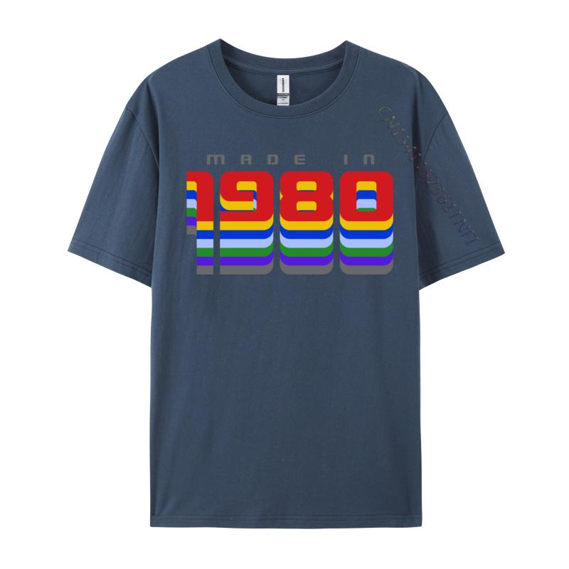 Made In 1980 40th Birthday Cotton Casual Tops Shirt 2024 Newest Student T Shirts Casual Autumn Tshirts