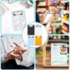 4 Pack Plastic Mini Clipboard 4 X 6 Inch,Small Clipboards with Clip,Small Clipboard Clip Boards,Orange Blue White and Black Clip Board,Plastic