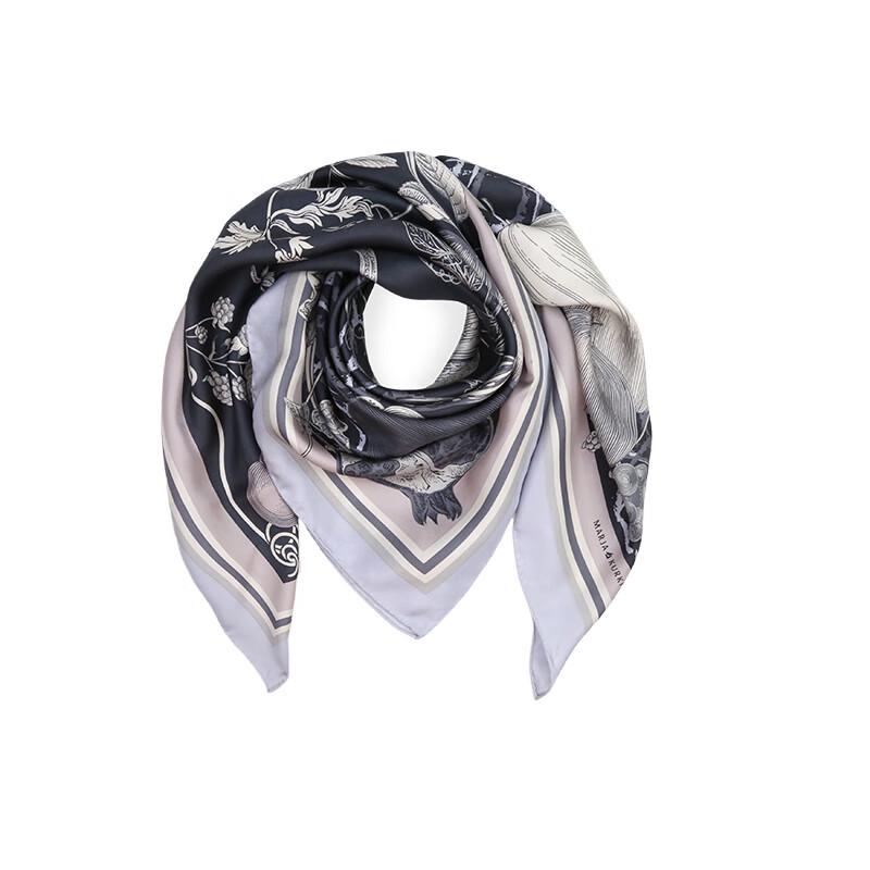 MARJA KURKI Fruits Abundant Mulberry Silk Large Square Scarf