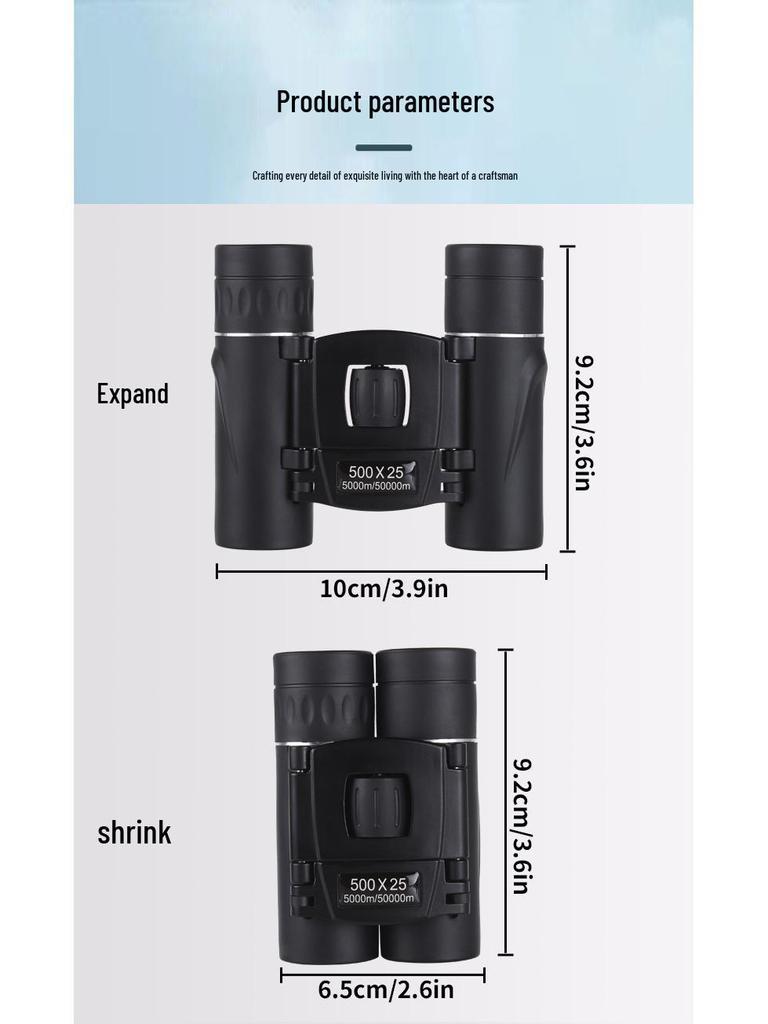 High-Power 8X21 Mini Portable HD Binoculars with Low-Light Night Vision