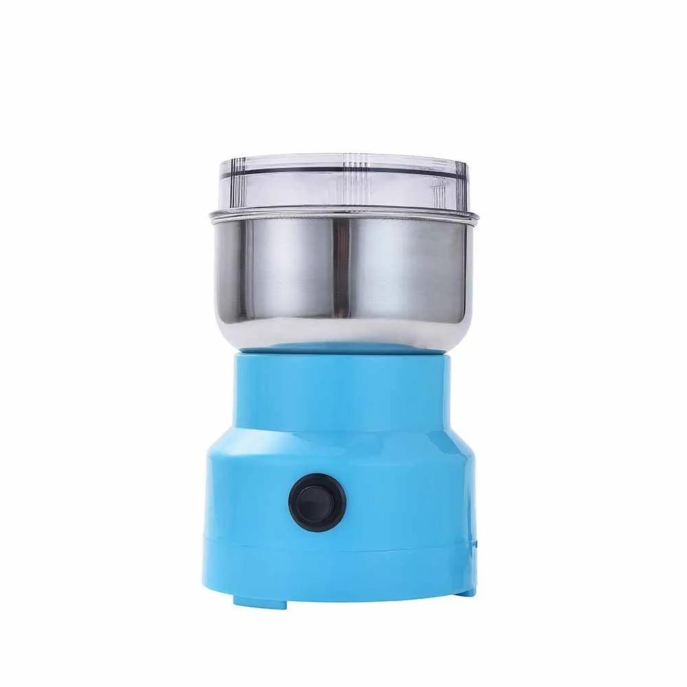 Кофемолка 1 шт. Домашняя мельница для кофейных зерен из нержавеющей стали, ультратонкая китайская медицинская дробилка, электрическая мельница синий
