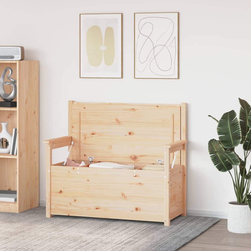 Vidaxl Bench, 112.5X51.5X96.5 Cm, Solid Pine Wood