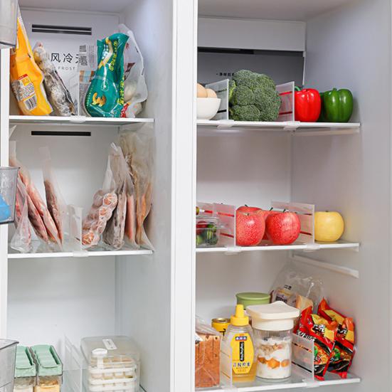 Refrigerator Partition Board Retractable Plastic Divider Classified Storage Splint Adjustable Kitchen Shelf Organizer
