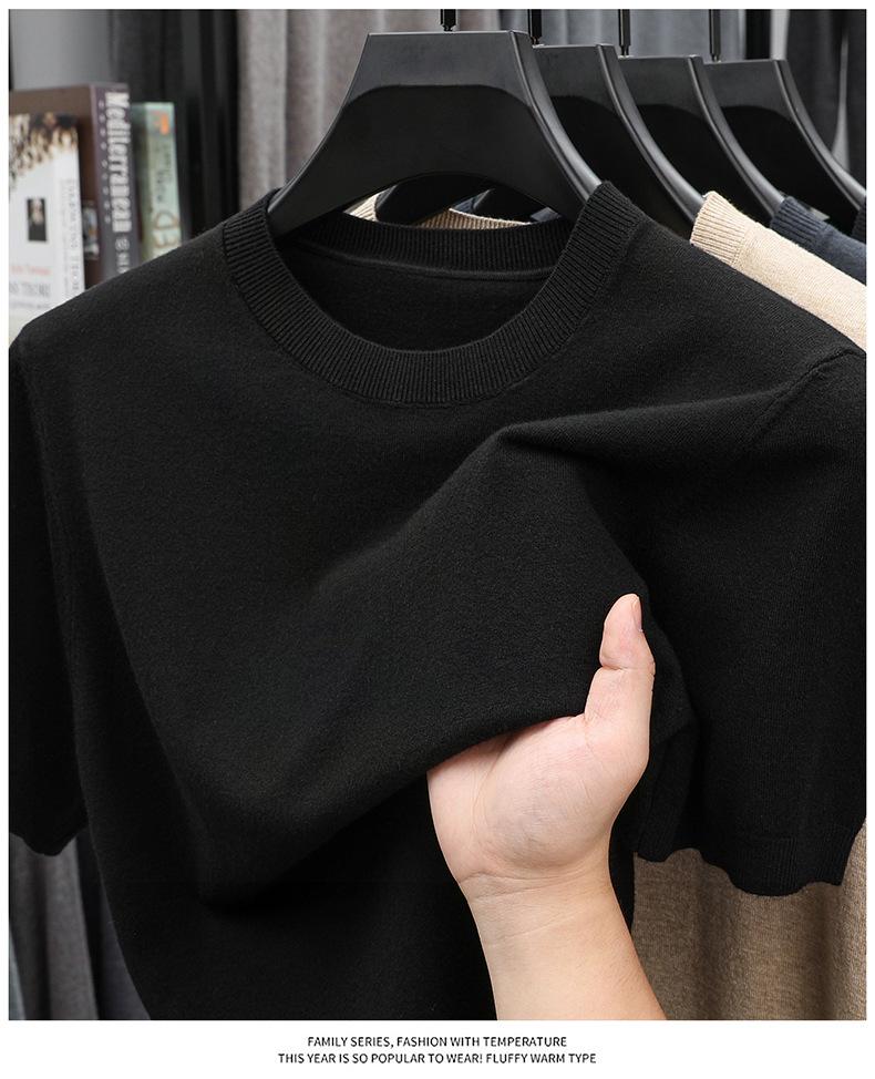 Men's Casual Round Neck Thin Knit Pullover Sweater