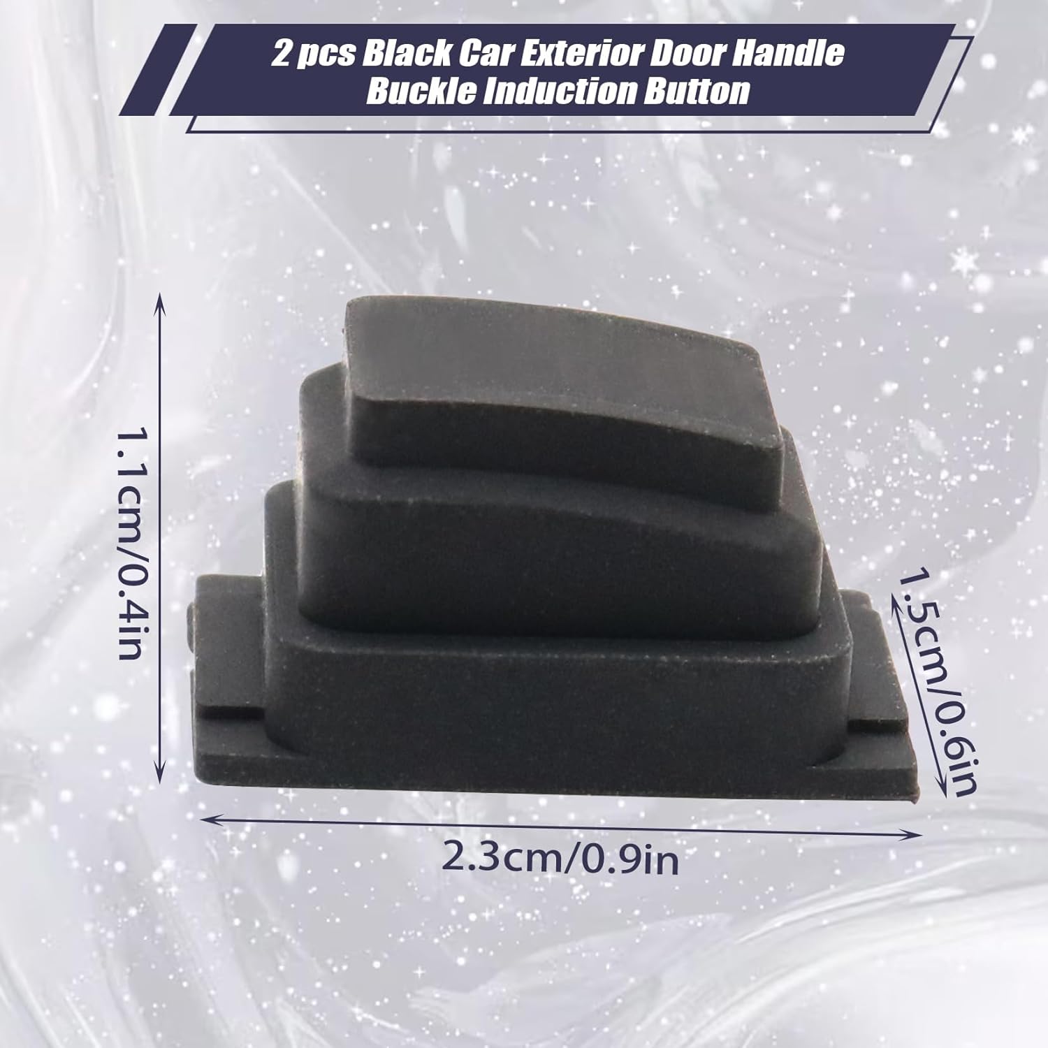 

2 pcs Black Car Exterior Door Handle Buckle Induction Button Compatible With Hyundai Tucson 2015 2016 2017 2018 2019 2020 Car Accessory Buttons