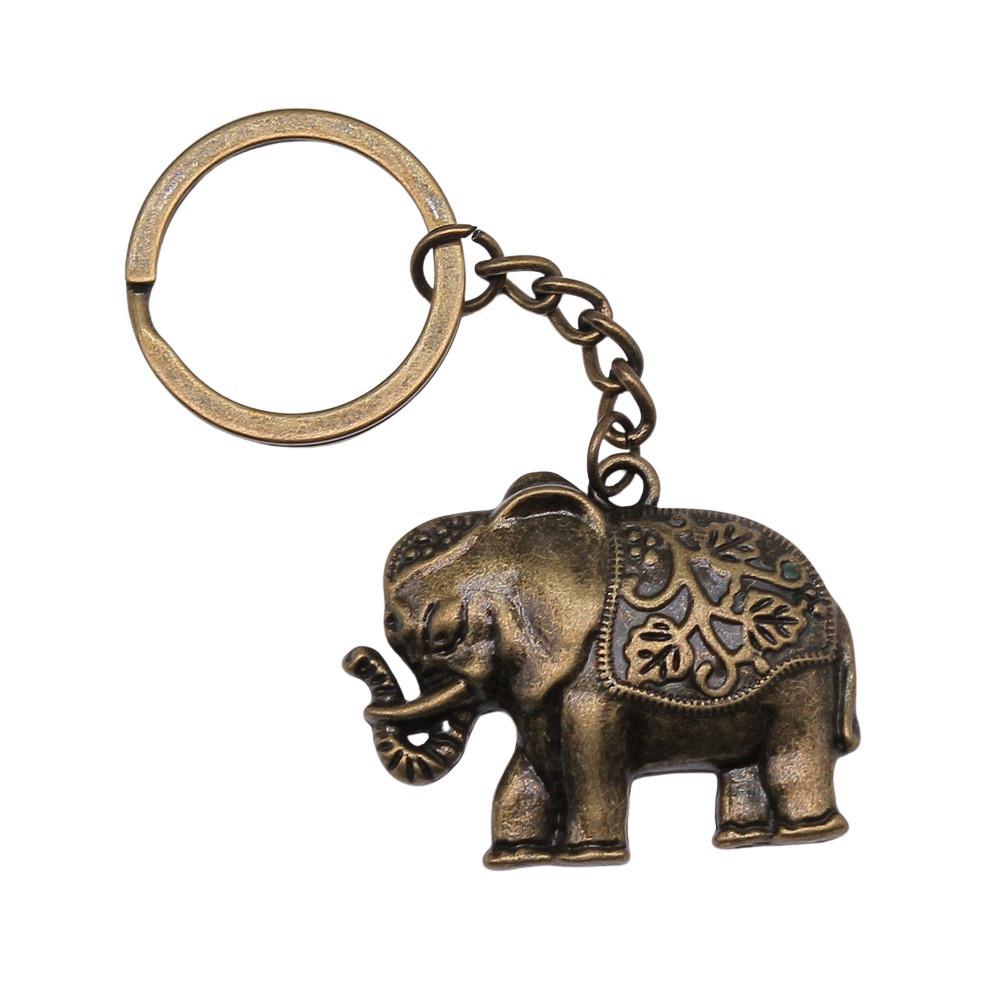 Pendants Elephant Charm Keychain Animal Theme Key Ring 28mm