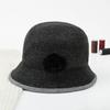 Hat winter new casual street fashion retro middle and old ladies basin hat, trendy versatile wool hat