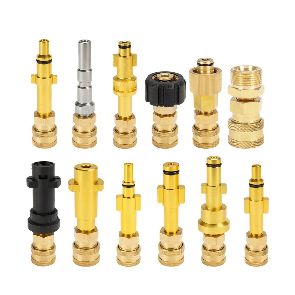 High Pressure Washer Adapter 1/4" Spray Nozzle Tips Sets Brass Female Quick Connector for