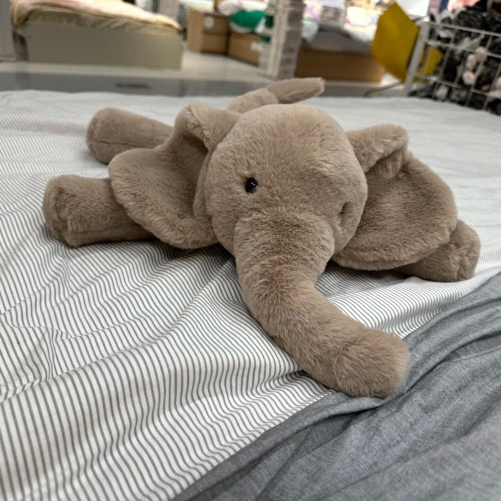 Super Soft Grey Elephant Plush Toys Cute Stuffed Flappy Ears Long Plush Elephant Animals Plushy Hugging Pillow Kids Xmas Gift