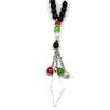 Palestine Map Flag Arabic Letter Car Pendant for Women Men Stainless Steel Silver Color Country Colorful Prayer Beads Jewelry