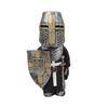 Knight Gnomes Garden Statue Guard Cross Templar Dwarf Guard Armor Samurai Miniature European Knight Resin Garden Decoration
