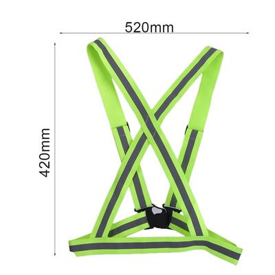 Universelle reflektierende Gurte Nachtlaufen Reitbekleidung Weste Verstellbare Sicherheitsweste Elastisches Band Reflektierende Sicherheitsjacke
