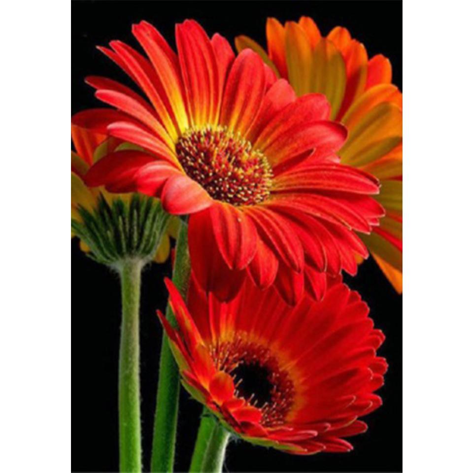 5D DIY Diamond Painting Flower Vase Cross Stitch Kit Rhinestone Rose Picture Full Diamond Embroidery Gift Mosaic Home Decoration