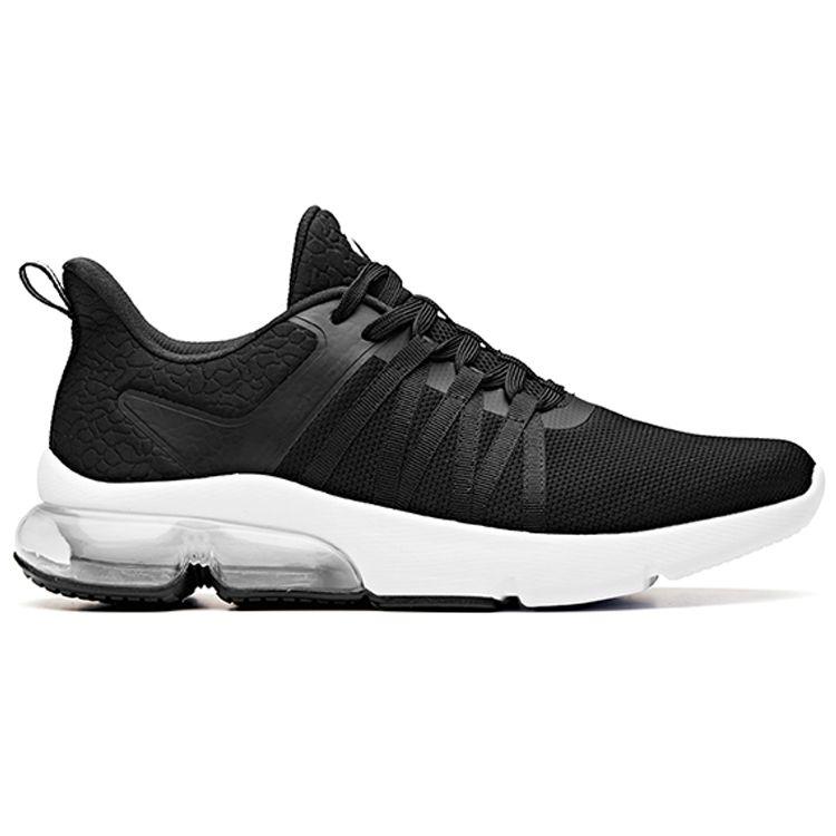 Anta Running Series Half Palm Air Cushion Sports Shock Absorption Low Top Running Shoes Men Running Shoes Black White 91915511-4