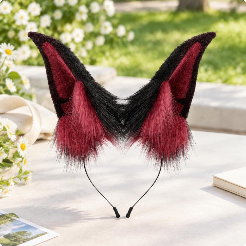 Faux Animal-Ear Headband Flexible Animal Ears Fuzzy for Cosplay