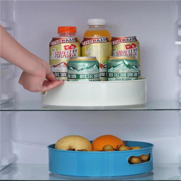 European Style Seasoning Storage Box Rotatable Plastic Solid Color Multifunctional Desktop Storage Rack Rotating Rack