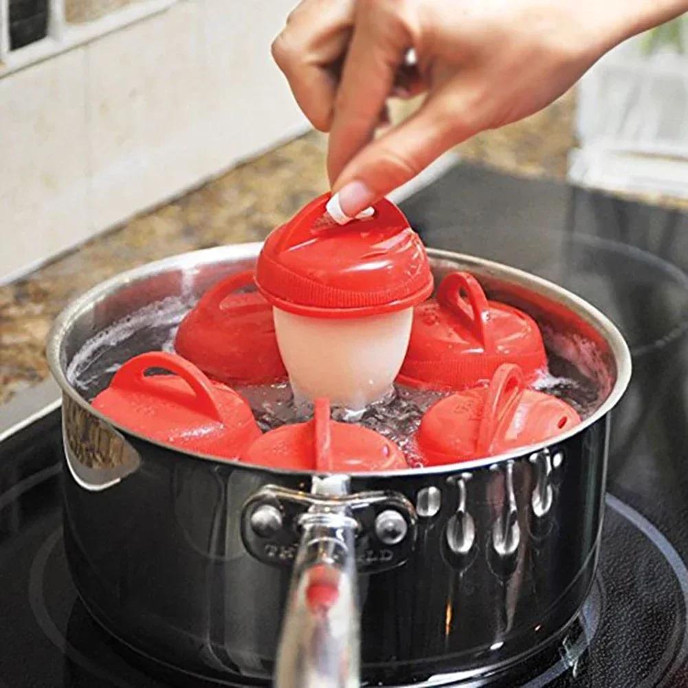 Non-stick Silicone Boiled Eggs Cup Kitchen Egg Cooker Poachers Silicone Steamed Egglettes Cooking Accessories Gift kitchen tools