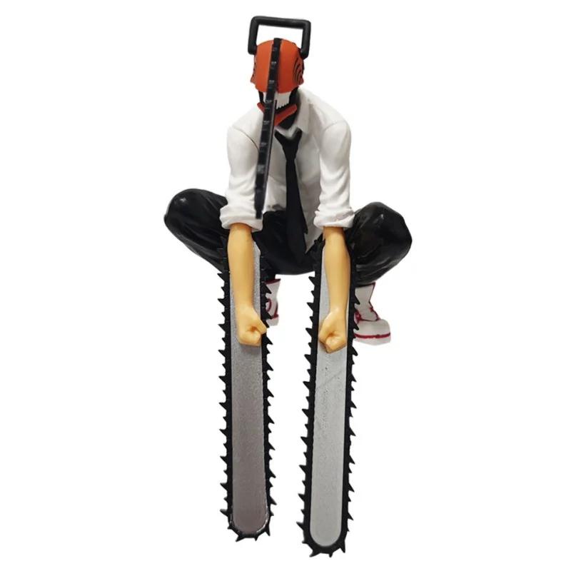 14 см Человек-бензопила Аниме Фигурка Пауэр/Де́ндзи Фигурка Действия ПВХ Человек-бензопила Фигурка-стоппер для лапши Коллекционная модель для взрослых Куклы Игрушки