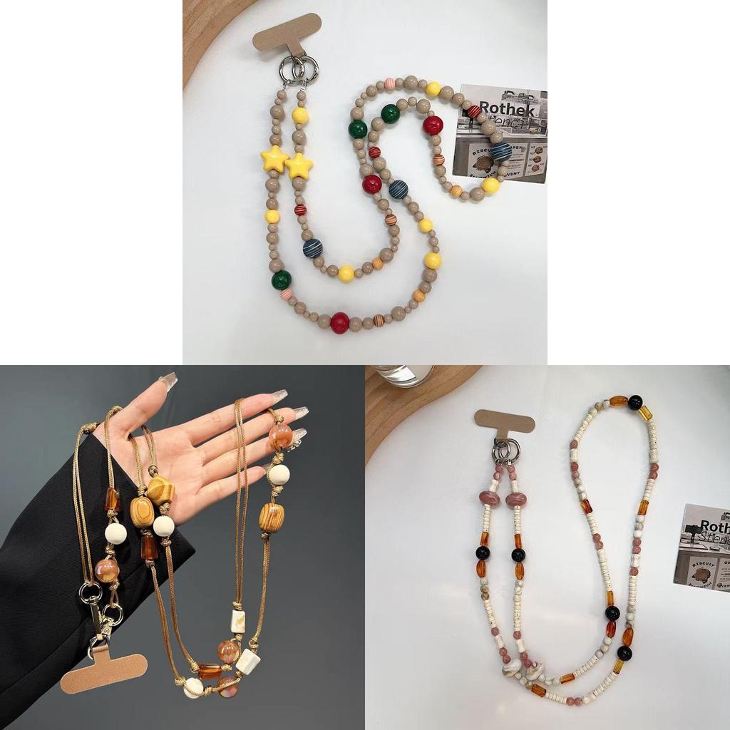 Handmade Amber Phone Lanyard With Long Pvc Strap For Universal Use