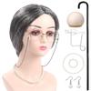 Halloween Grandma Costume Set Old Lady and Granny Glasses Props for Kid Girl F0S4
