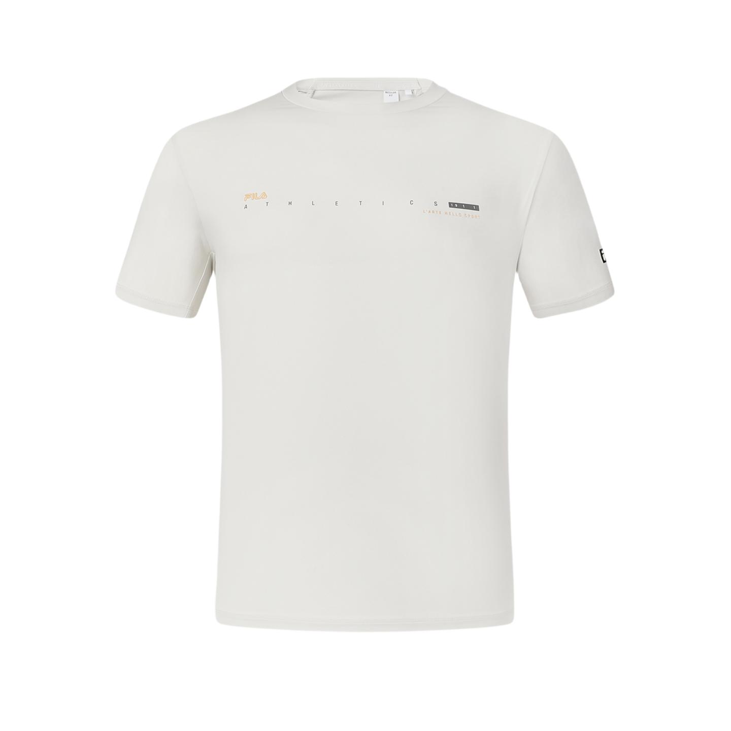 

Fila Фитнес SS24 Футболка с принтом логотипа, влагоотводящая, быстросохнущая, охлаждающая, спортивный трикотаж, с круглым вырезом, с коротким рукавом, мужская, топы, жемчужно-серая A11M421107FGY M