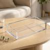 Tabletop Napkin Holder in Clear Acrylic with Visible Storage, Wipe-Clean Care, and Open Access for Kitchens, Bars, Hotels, and Cafes