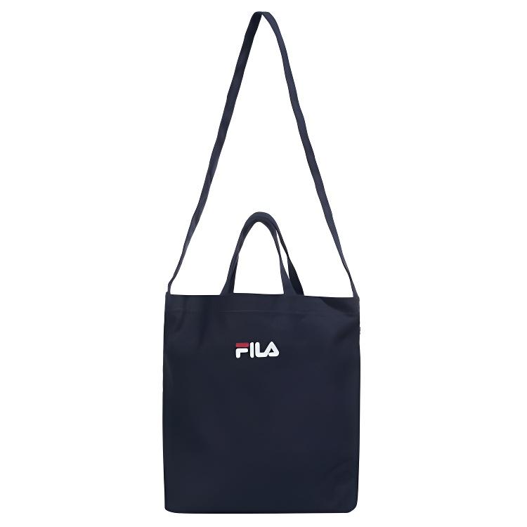 New FILA Canvas One Shoulder Handbag Unisex Navy Blue FS3BCB6372X-INA