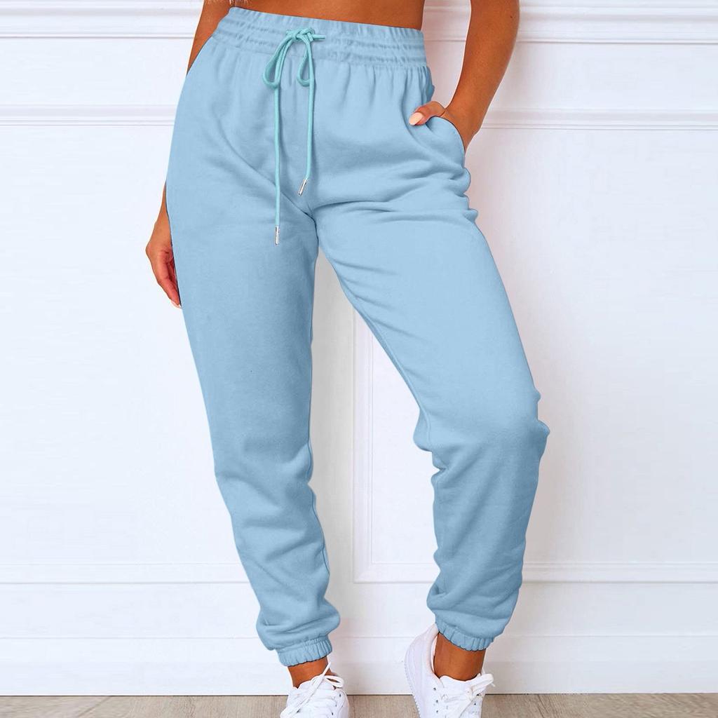 Cargo Sweatpants For Women Sport Solid Color Drawstring Pocket Casual Sweatpants Pants
