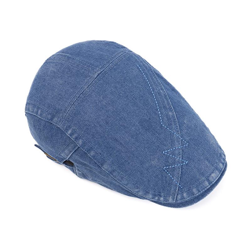 Denim Beret Men's Forward Cap Spring Autumn Peaked Cap