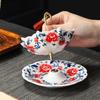Umbrella-Shaped Ceramic Tea Infuser with Rotating, Chinese Blue & White Ceramic Strainer for Loose Leaf Tea, Kung Fu Tea Filter, Elegant Gift for Tea