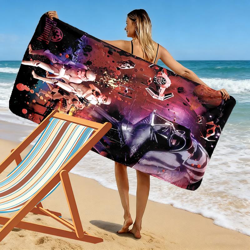 Mandalorian Print Beach Towel, Large Soft Quick Dry Towel for Beach Camping Swimming